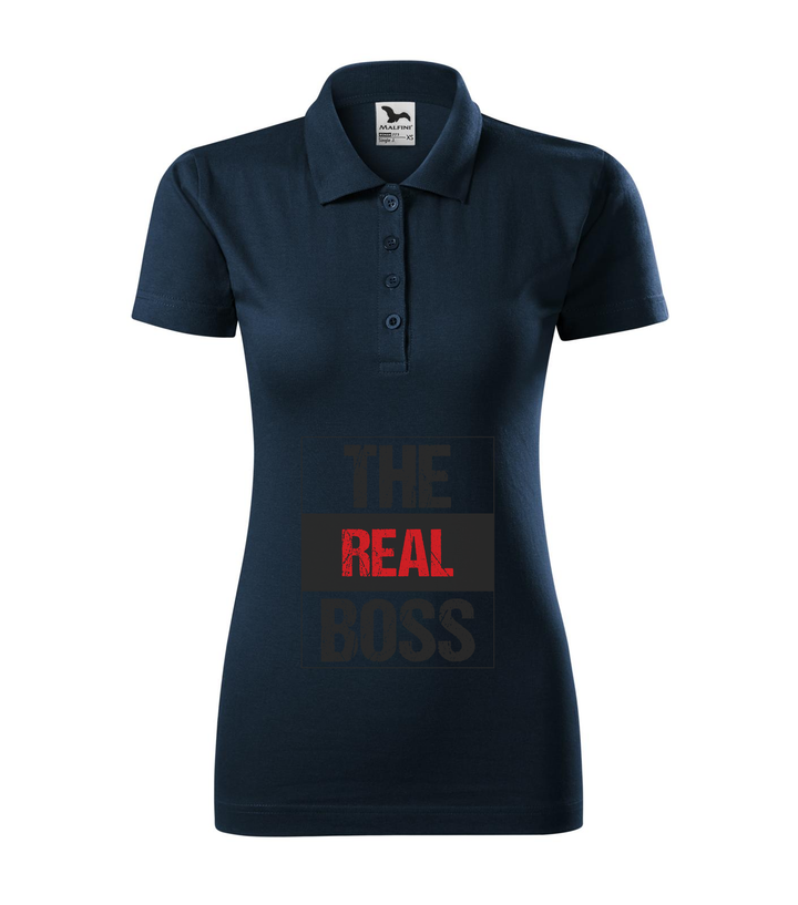 The real boss - Galléros női póló tengerészkék