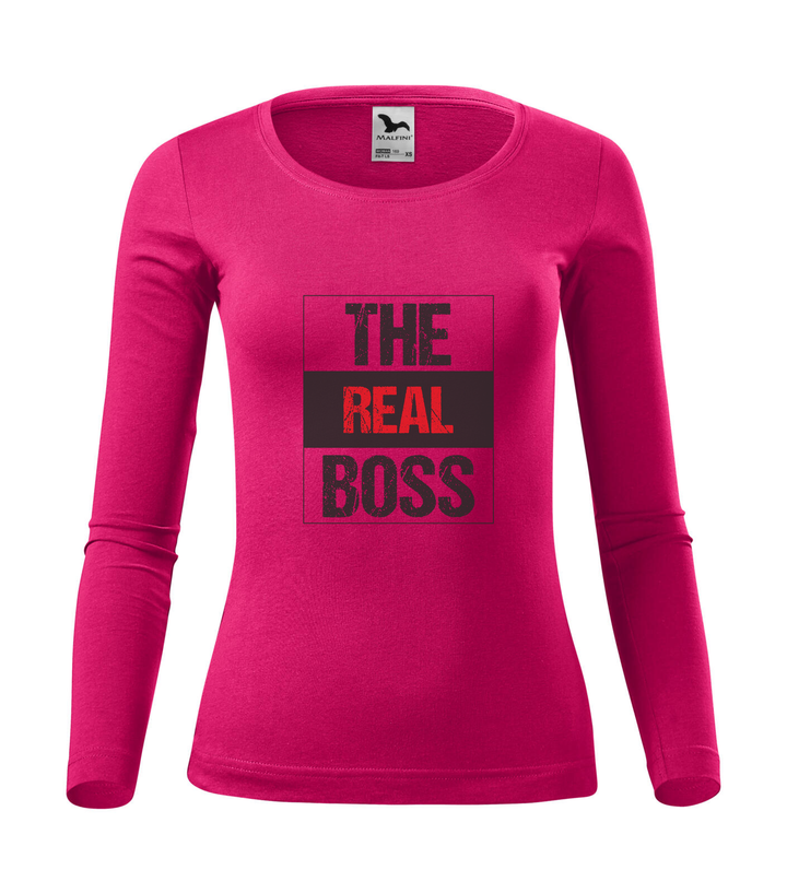 The real boss - Hosszú ujjú női póló málna