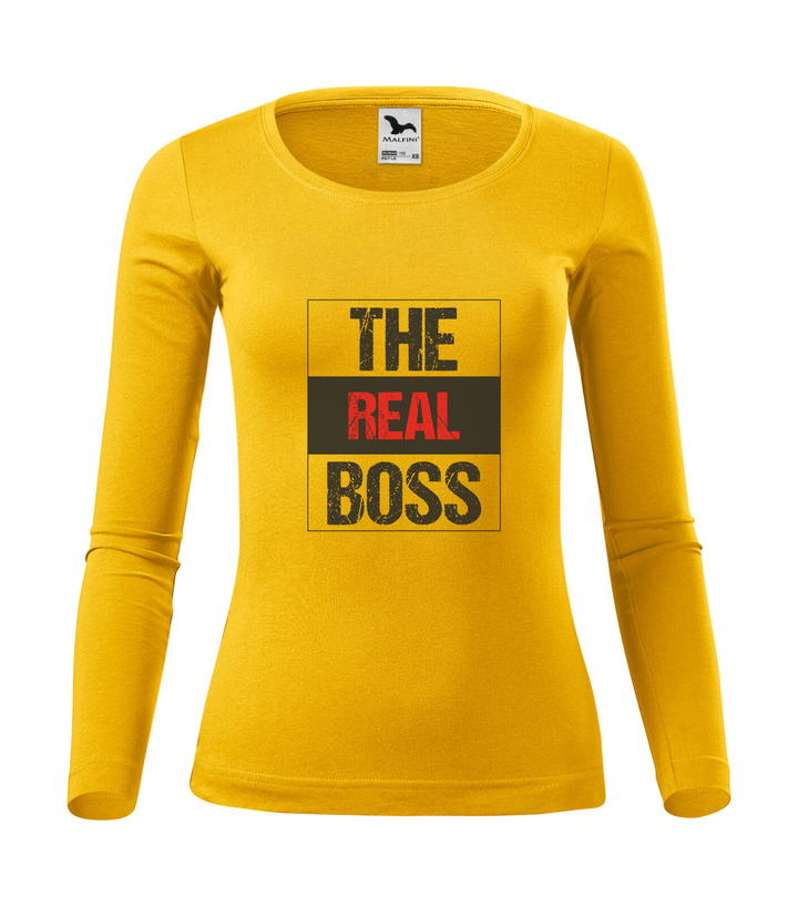 The real boss - Hosszú ujjú női póló sárga