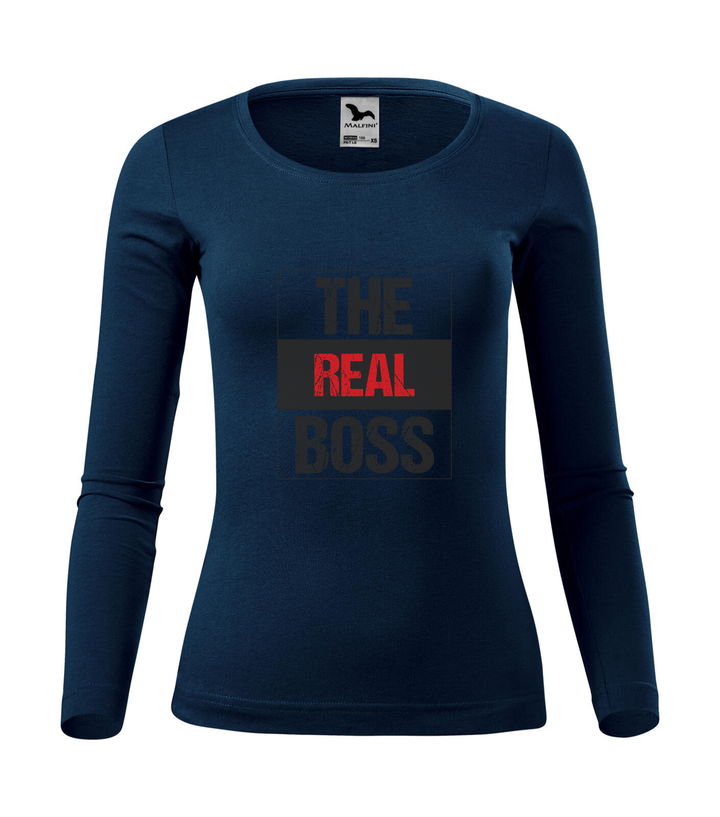 The real boss - Hosszú ujjú női póló tengerészkék