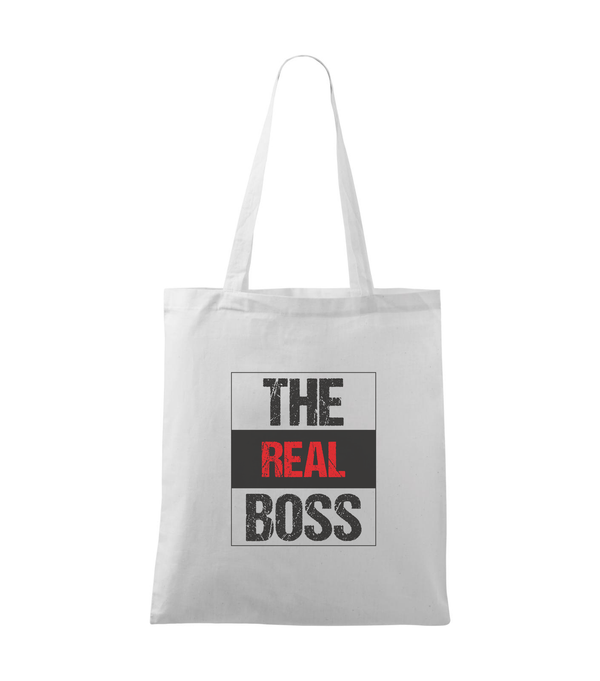 The real boss - Vászontáska (42 x 38 cm) fehér