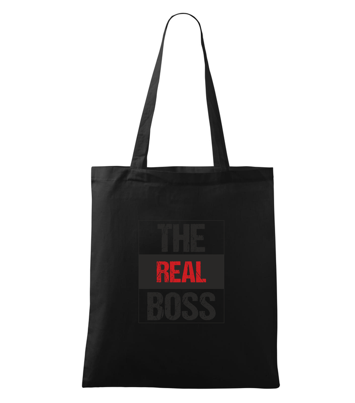 The real boss - Vászontáska (42 x 38 cm) fekete