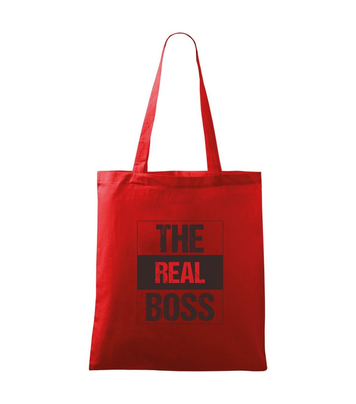 The real boss - Vászontáska (42 x 38 cm) piros