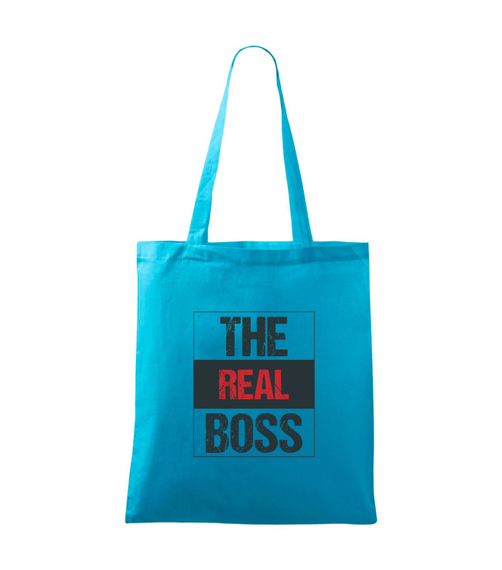 The real boss - Vászontáska (42 x 38 cm) türkiz