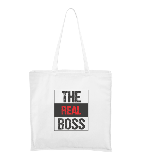 The real boss - Vászontáska (43 x 43 cm) fehér