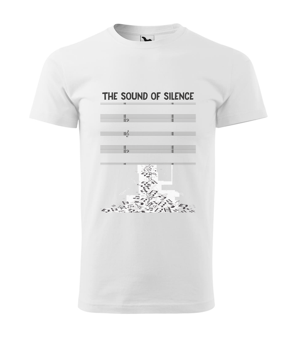 The sound of silence - Férfi póló fehér