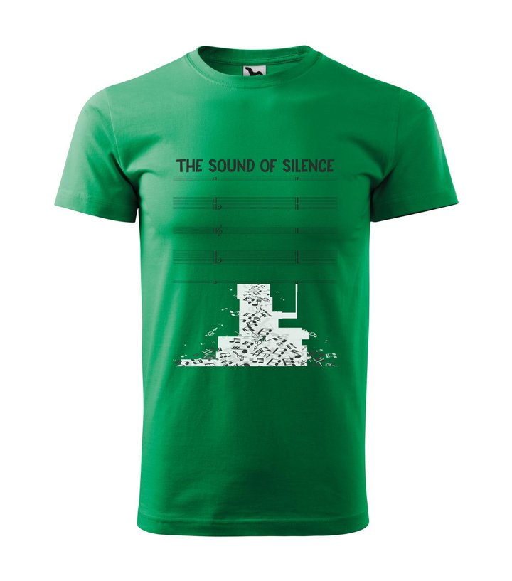 The sound of silence - Férfi póló fűzöld