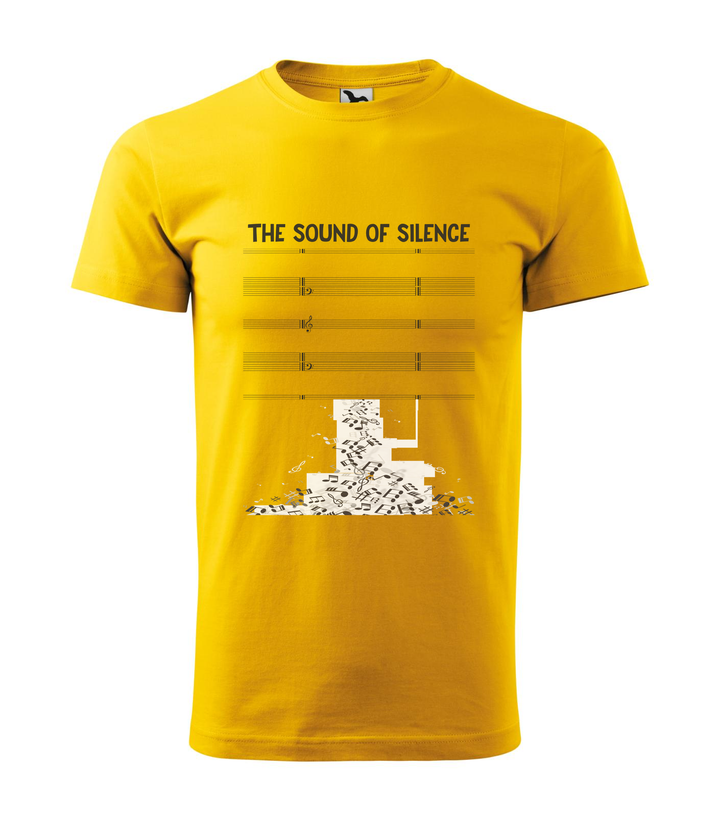 The sound of silence - Férfi póló sárga