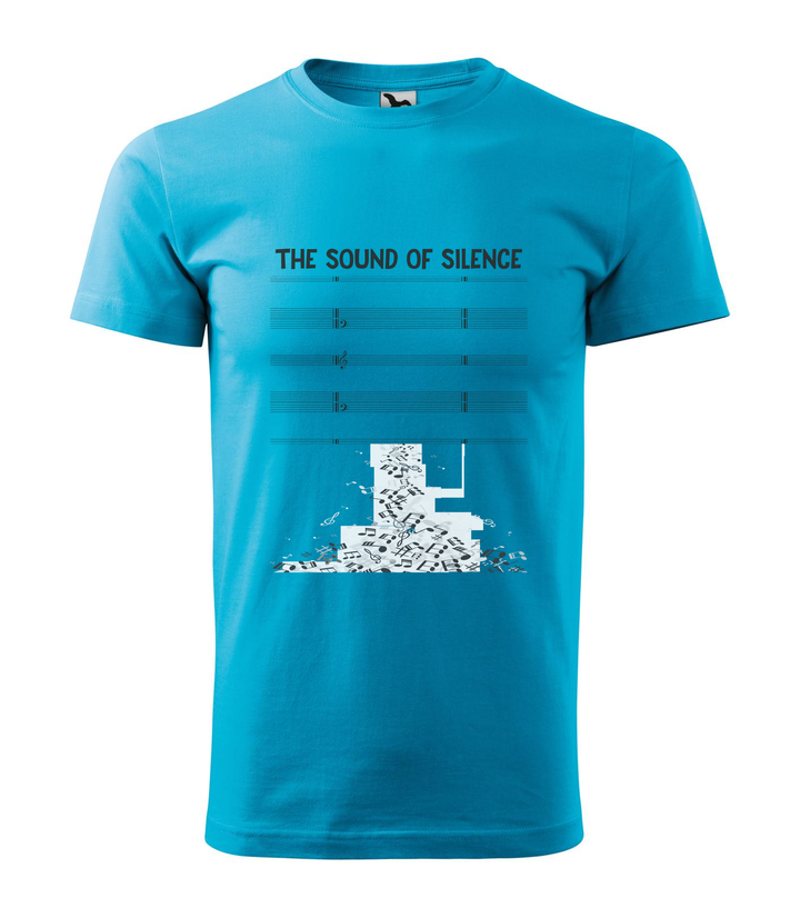 The sound of silence - Férfi póló türkiz