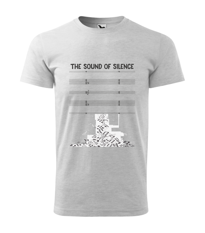 The sound of silence - Férfi póló világosszürke