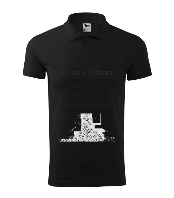 The sound of silence - Galléros férfi póló fekete