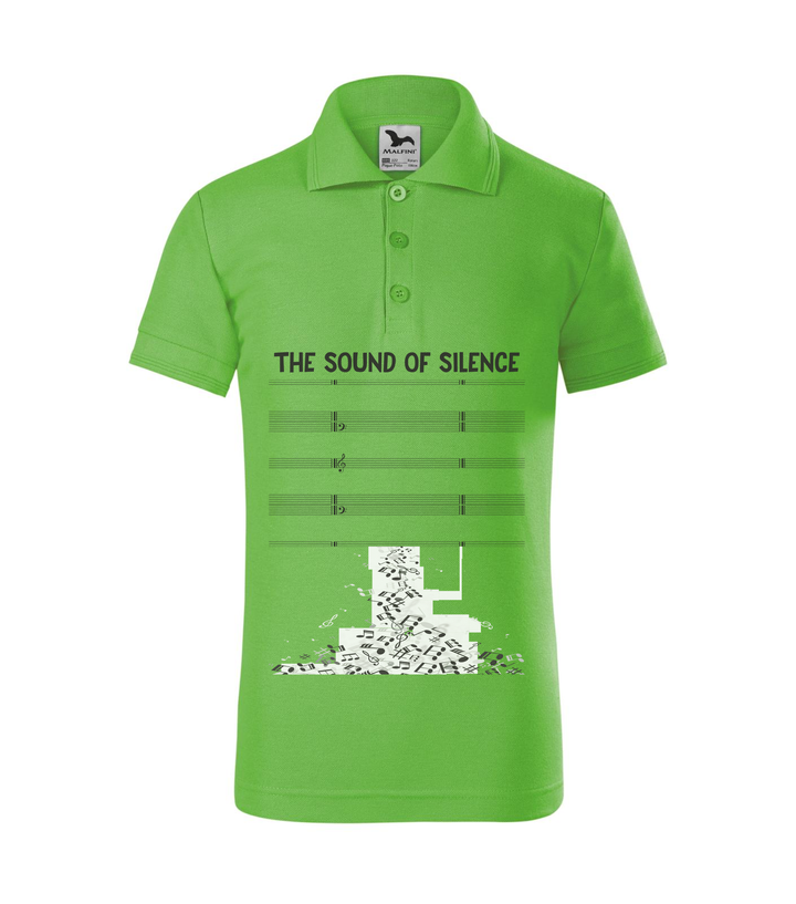 The sound of silence - Galléros gyerek póló almazöld