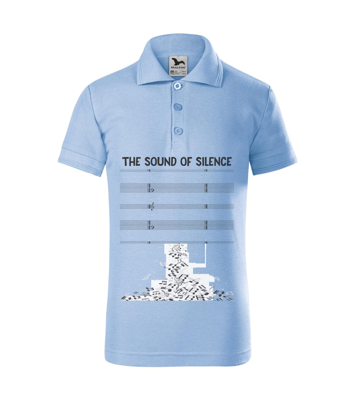 The sound of silence - Galléros gyerek póló égszínkék
