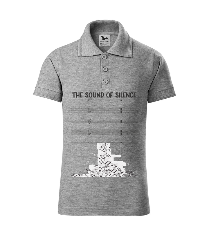 The sound of silence - Galléros gyerek póló sötétszürke