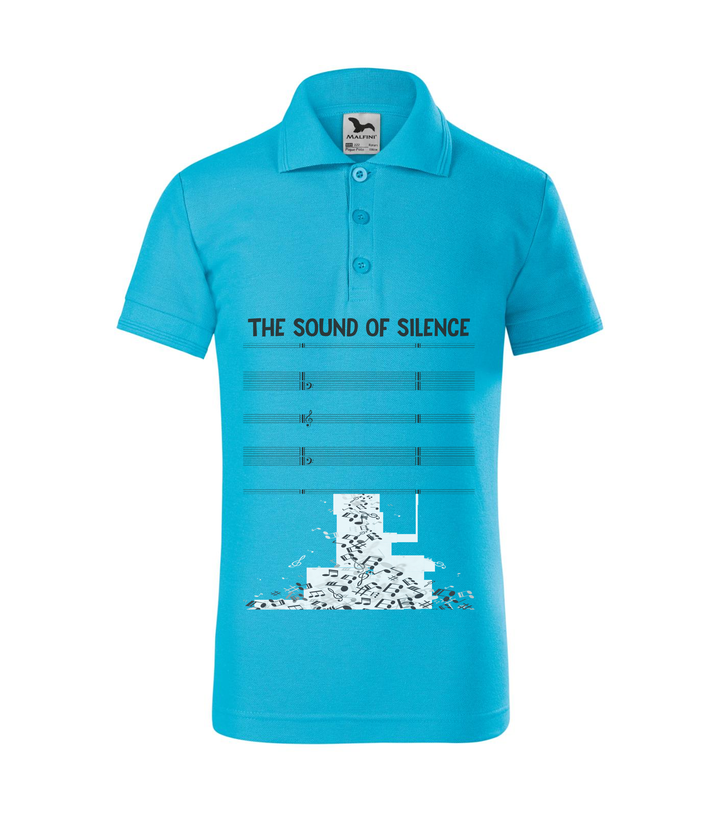 The sound of silence - Galléros gyerek póló türkiz