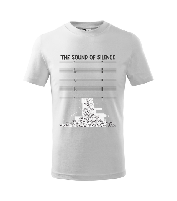 The sound of silence - Gyerek póló fehér