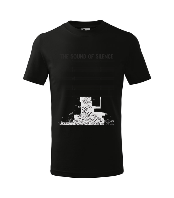 The sound of silence - Gyerek póló fekete