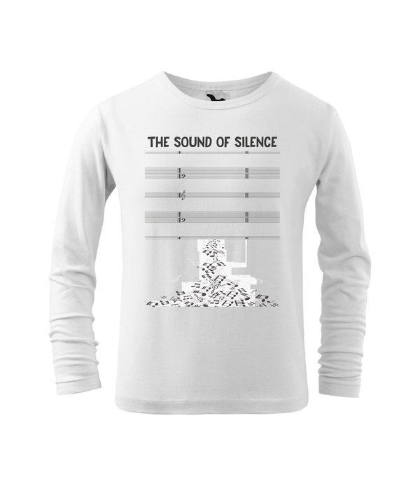 The sound of silence - Hosszú ujjú gyerek póló fehér