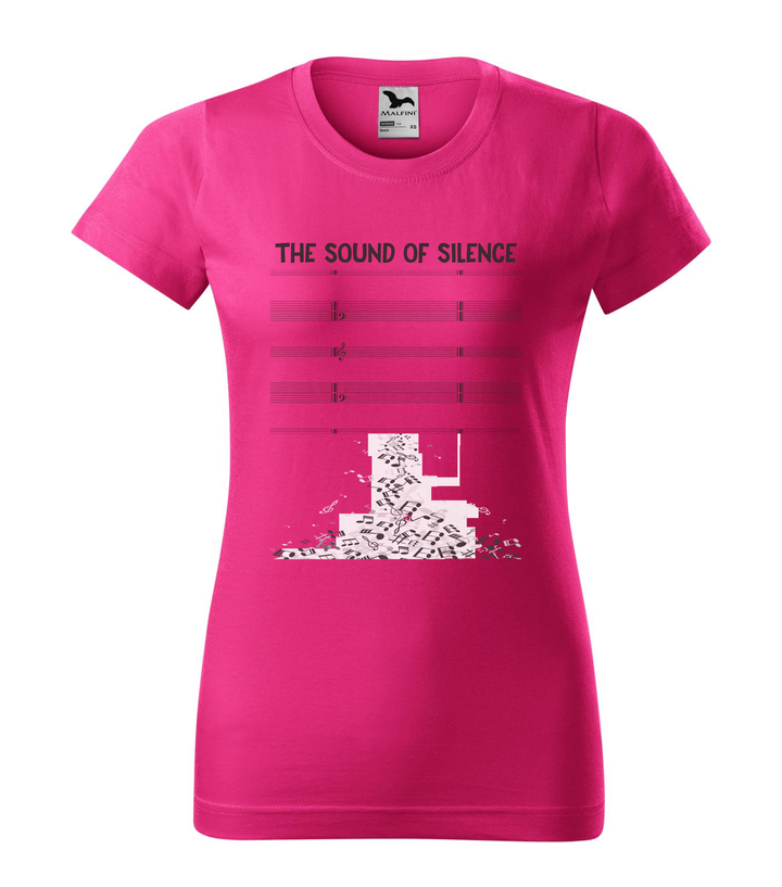 The sound of silence - Női póló bíborszín
