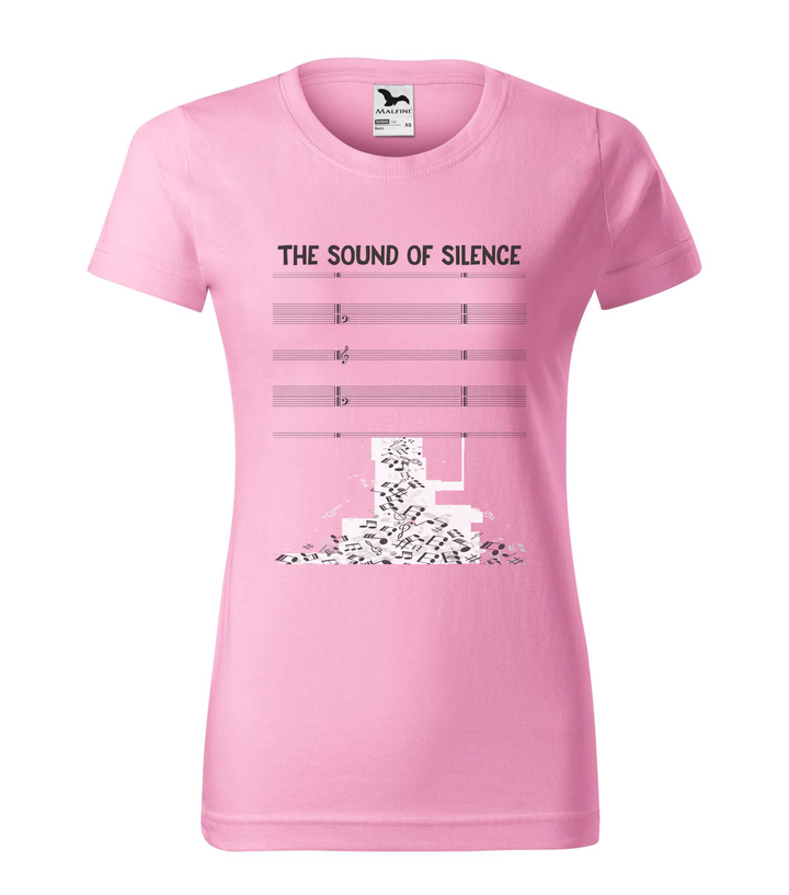 The sound of silence - Női póló rózsaszín