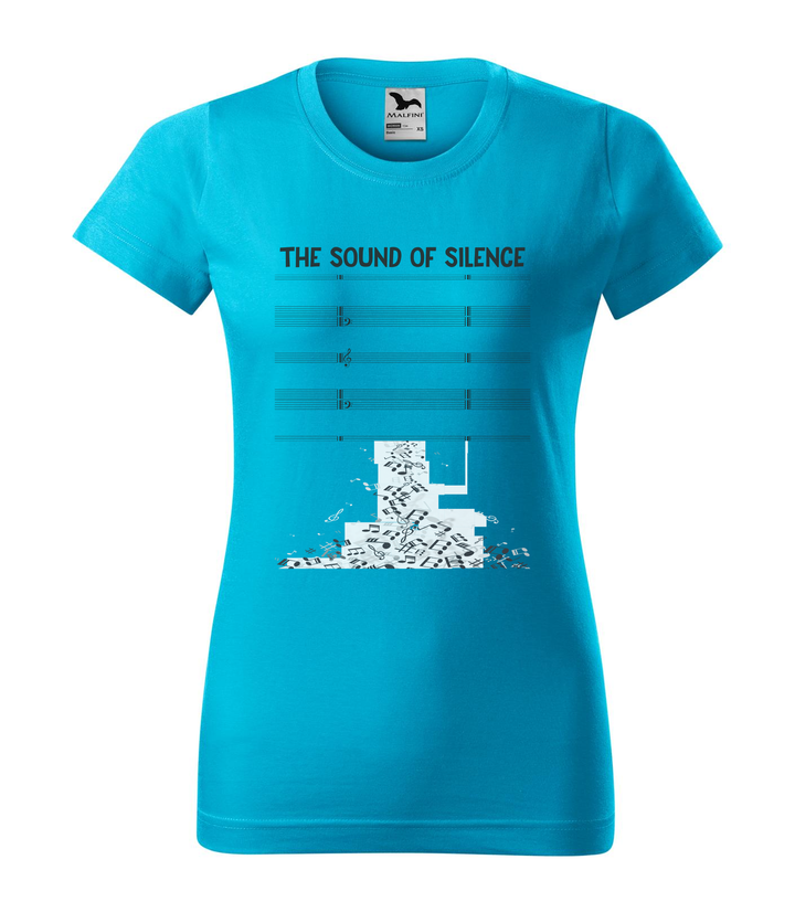 The sound of silence - Női póló türkiz