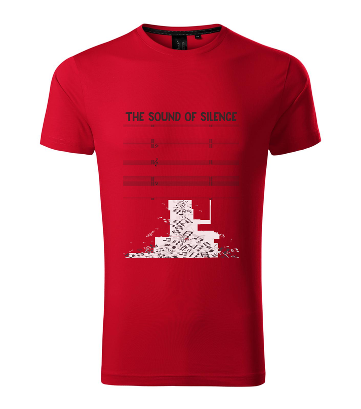 The sound of silence - Prémium férfi póló F1 piros