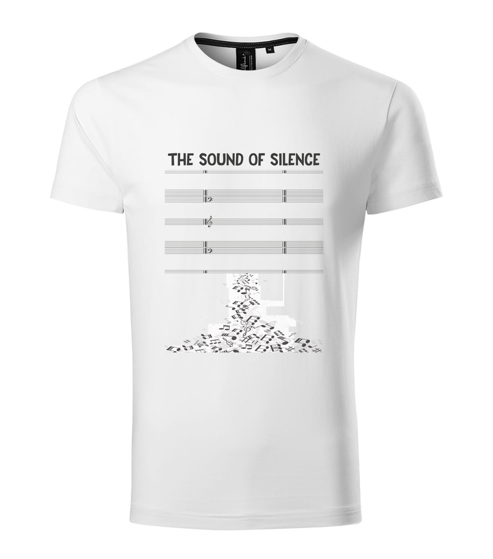 The sound of silence - Prémium férfi póló fehér