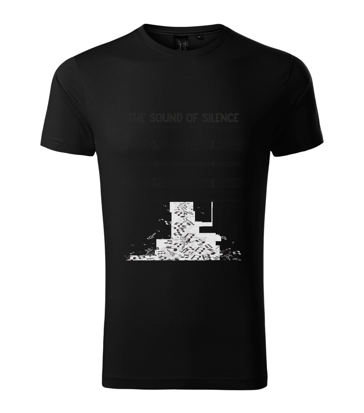 The sound of silence - Prémium férfi póló fekete
