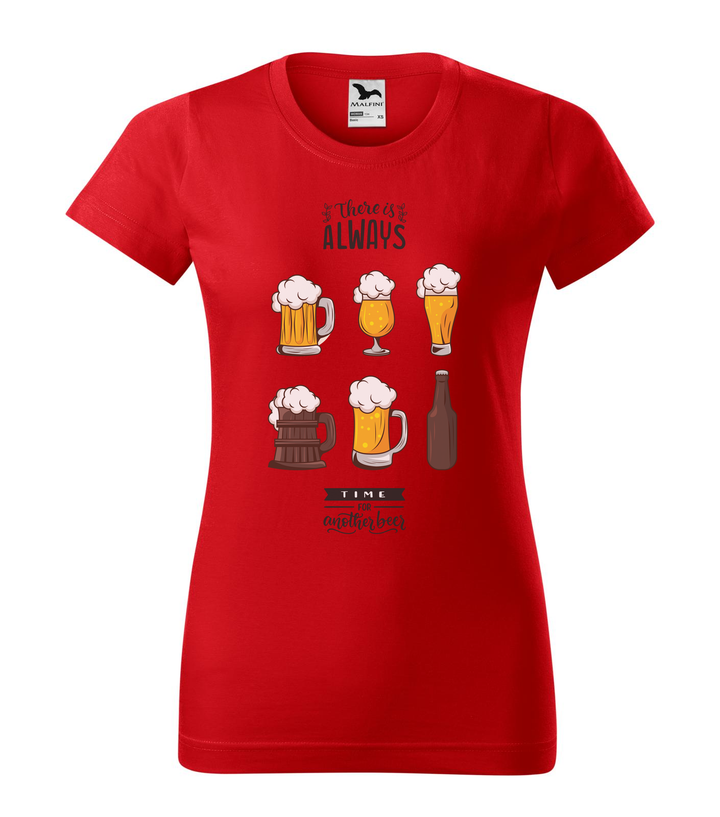 There is always time for another beer - Női póló piros