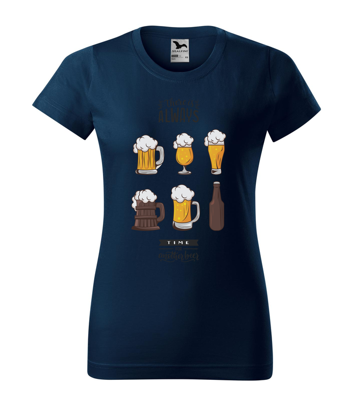 There is always time for another beer - Női póló tengerészkék