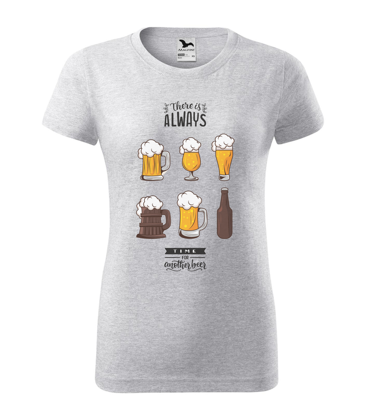 There is always time for another beer - Női póló világosszürke