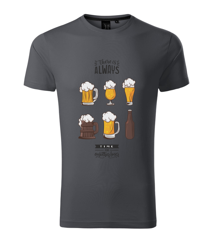 There is always time for another beer - Prémium férfi póló világos anthracite