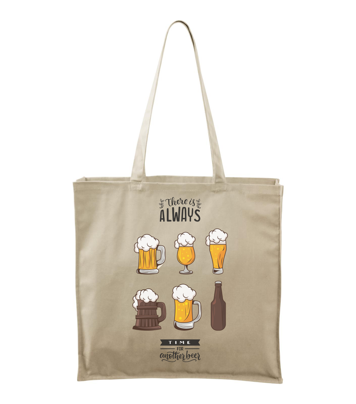 There is always time for another beer - Vászontáska (43 x 43 cm) natúr