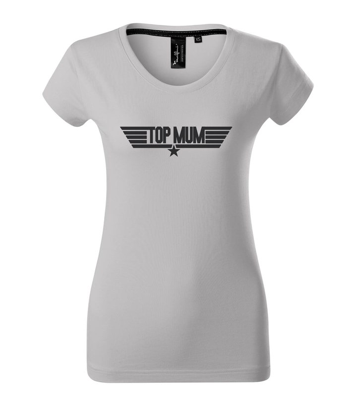 Top mum - Prémium női póló ezüstszürke