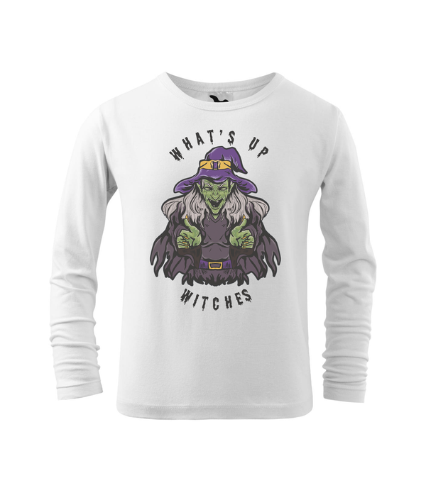 What's up witches - Hosszú ujjú gyerek póló fehér