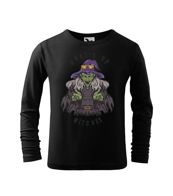 What's up witches - Hosszú ujjú gyerek póló fekete