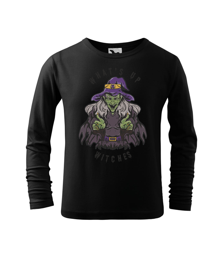 What's up witches - Hosszú ujjú gyerek póló fekete