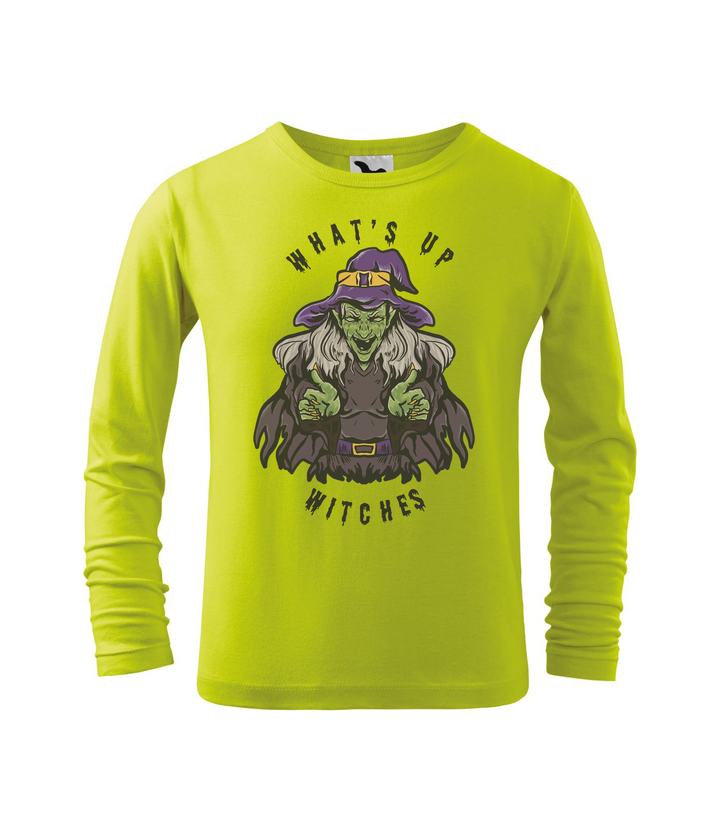 What's up witches - Hosszú ujjú gyerek póló lime