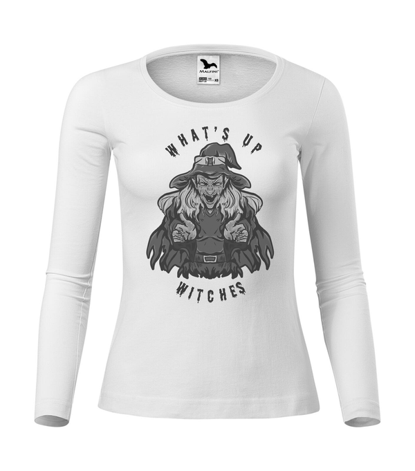 What's up witches - Hosszú ujjú női póló fehér