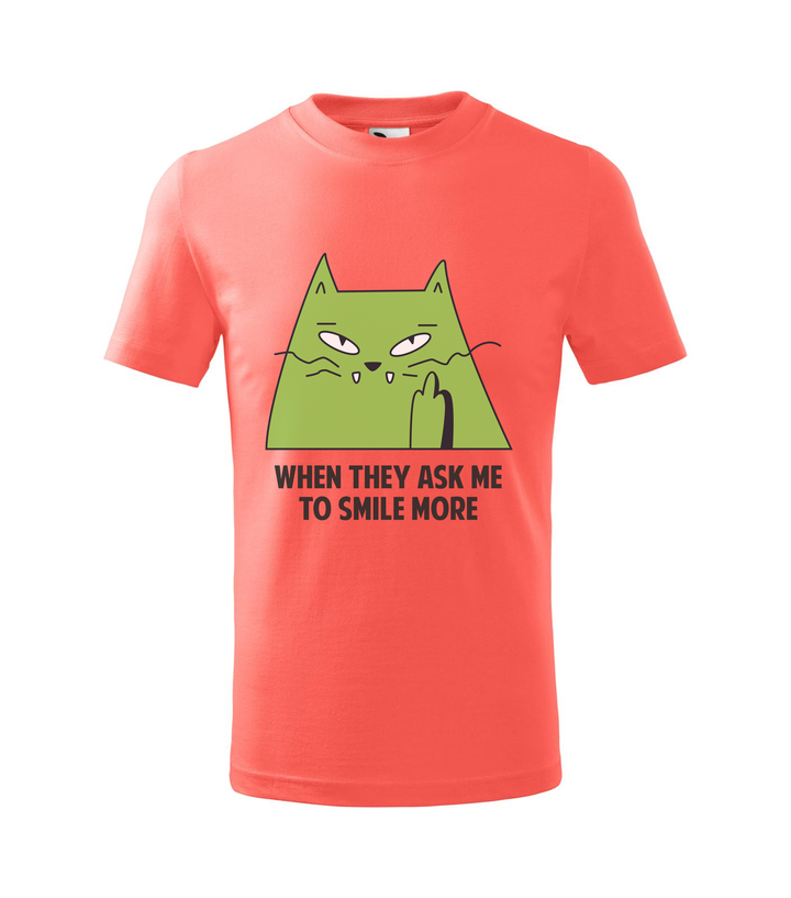 When they ask me to smile more - Gyerek póló coral