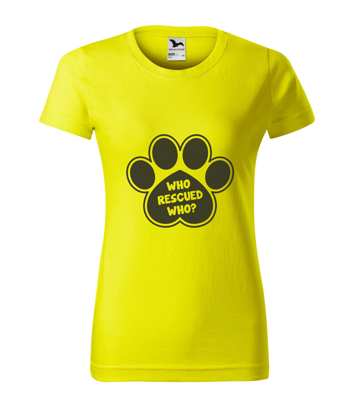Who rescued who (dog) - Női póló citrom