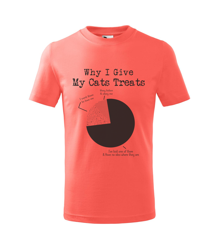 Why i give my cats treats - Gyerek póló coral