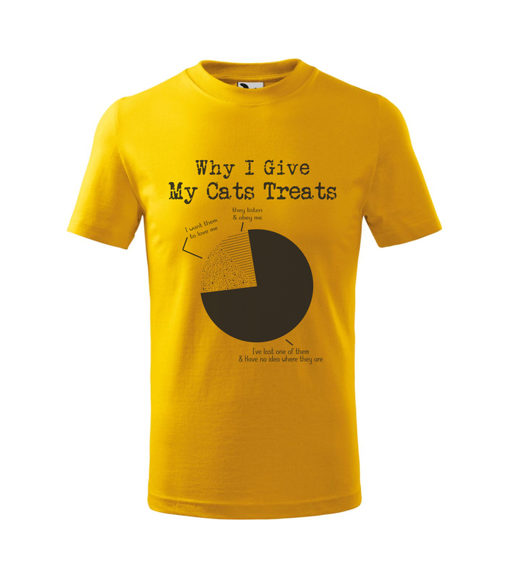 Why i give my cats treats - Gyerek póló sárga