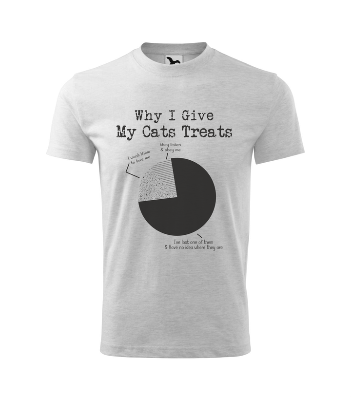Why i give my cats treats - Gyerek póló világosszürke